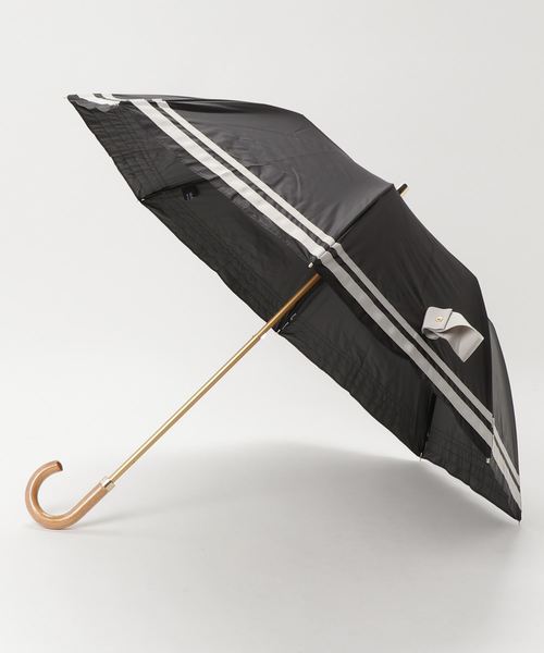 【新品】アシーナニューヨーク 傘 晴雨　折りたたみ 日傘　黒 NOLITA Soho Stripe晴雨兼用傘／折りたたみ | Athena New York