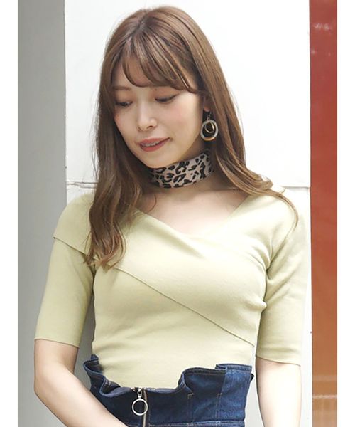 Mercuryduo マーキュリーデュオ の 袖付アシンメトリークロスニット ニット セーター Wear