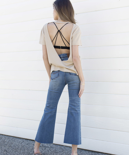 ALEXIA STAM（アリシアスタン）の「Cropped Flare Jeans/クロップドフレアデニム（デニムパンツ・レディース・ブルー/ブルー系その他・S/M/XS）」の9枚目の写真