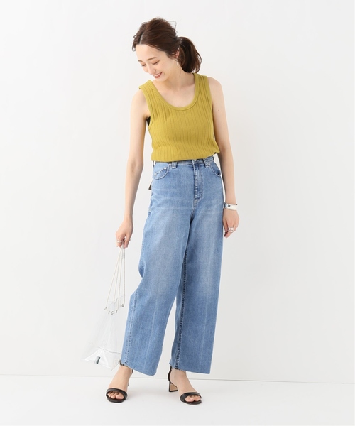 IENA - 【新品】イエナ　針抜きリブタンクトップ　ベージュ スーピマハリヌキリブタンクトップ◇（タンクトップ）｜IENA