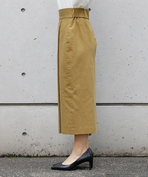 Liesse(リエス)の「巻き風スカート(スカート・レディース・キャメル/ブラック・S/M)」の4枚目の写真