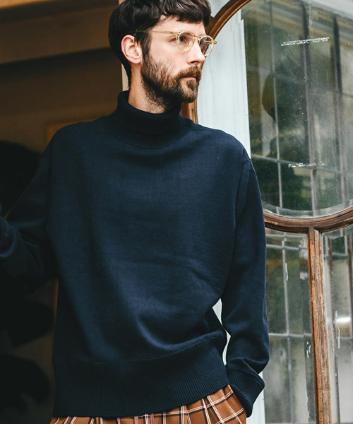 MR.OLIVE(ミスターオリーブ)の「ヴィンテージ スーパー ヘビー天竺 / タートルネック トレーナー スウェット(Tシャツ/カットソー・メンズ・ブラック/ダークブラウン/ブラウン系その他/ネイビー・SMALL/MEDIUM/LARGE)」の1枚目の写真