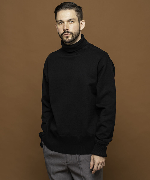 MR.OLIVE(ミスターオリーブ)の「ヴィンテージ スーパー ヘビー天竺 / タートルネック トレーナー スウェット(Tシャツ/カットソー・メンズ・ブラック/ダークブラウン/ブラウン系その他/ネイビー・SMALL/MEDIUM/LARGE)」の2枚目の写真