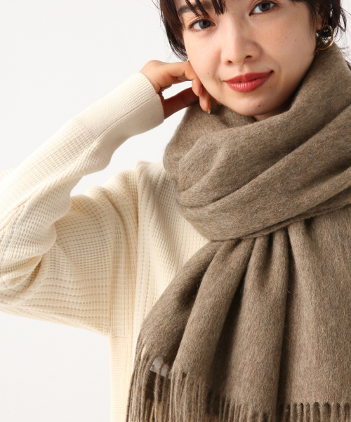 apart by lowrys(アパートバイローリーズ)の「カシミヤウールストール19FW 841541(ストール/スヌード)」|ライトブラウン