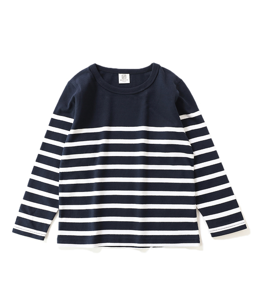 devirock（デビロック）の「パネルボーダー長袖Tシャツ（Tシャツ/カットソー・キッズ・ブルー系その他/ブルー系その他2/ブラック/ホワイト系その他/ホワイト系その他2/キャメル・100cm/110cm/120cm/130cm/140cm/150cm/160cm）」の15枚目の写真