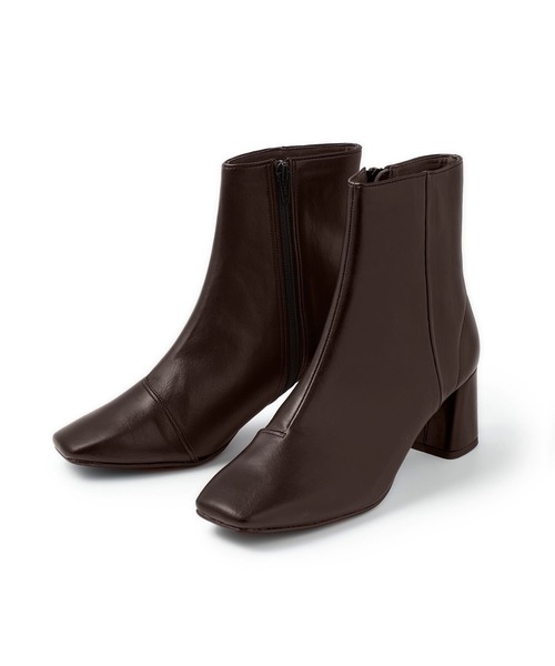 STUDIOUS(ステュディオス)の「【STUDIOUS】サイドジップミドルブーツ(ブーツ・レディース・ブラック/グレイッシュベージュ/キャメル/ダークブラウン/アイボリー・1/2)」の3枚目の写真