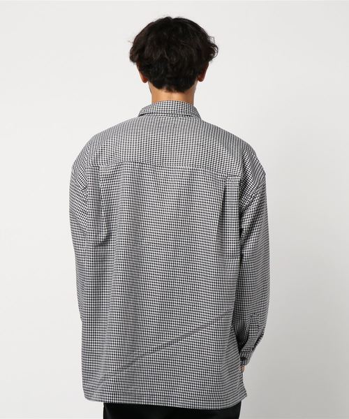 JUNRED（ジュンレッド）の「チェックＷパッチレギュラー（シャツ/ブラウス・メンズ・ブラック/ベージュ・S/M/L）」の4枚目の写真