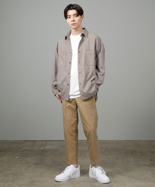 JUNRED（ジュンレッド）の「チェックＷパッチレギュラー（シャツ/ブラウス・メンズ・ブラック/ベージュ・S/M/L）」の9枚目の写真