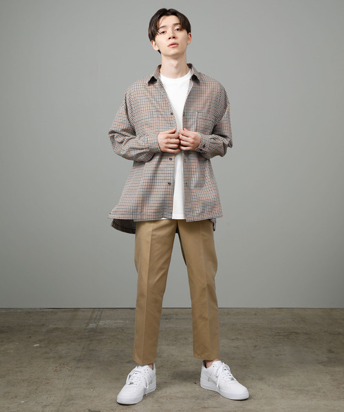 JUNRED（ジュンレッド）の「チェックＷパッチレギュラー（シャツ/ブラウス・メンズ・ブラック/ベージュ・S/M/L）」の10枚目の写真