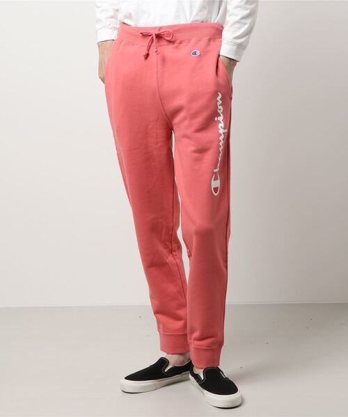 Champion(チャンピオン)の「【CHAMPION/チャンピオン】裏毛スクリプトロゴスウェットパンツ C3-Q203 テーパードシルエット ブランドロゴ(スウェットパンツ・メンズ・ブラック/グレー/チャコールグレー/ネイビー/ホワイト/ピンク/オフホワイト/オレンジ・LARGE/MEDIUM/X-LARGE/SMALL)」の7枚目の写真