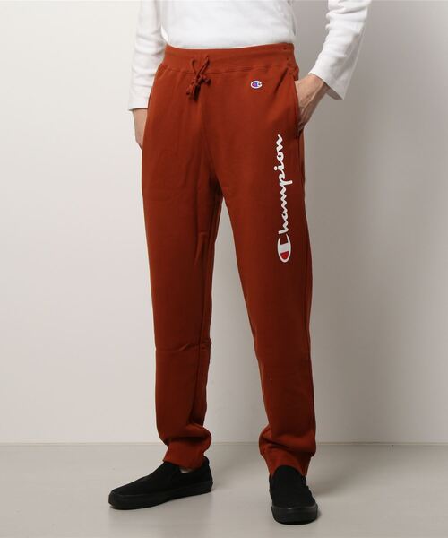 Champion(チャンピオン)の「【CHAMPION/チャンピオン】裏毛スクリプトロゴスウェットパンツ C3-Q203 テーパードシルエット ブランドロゴ(スウェットパンツ・メンズ・ブラック/グレー/チャコールグレー/ネイビー/ホワイト/ピンク/オフホワイト/オレンジ・LARGE/MEDIUM/X-LARGE/SMALL)」の8枚目の写真