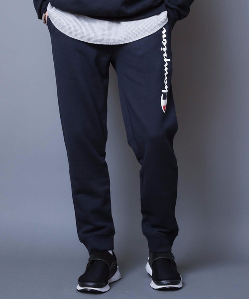 Champion(チャンピオン)の「【CHAMPION/チャンピオン】裏毛スクリプトロゴスウェットパンツ C3-Q203 テーパードシルエット ブランドロゴ(スウェットパンツ・メンズ・ブラック/グレー/チャコールグレー/ネイビー/ホワイト/ピンク/オフホワイト/オレンジ・LARGE/MEDIUM/X-LARGE/SMALL)」の6枚目の写真