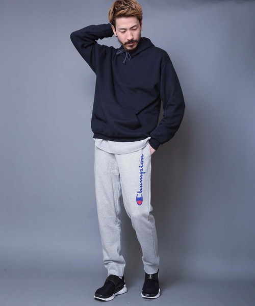Champion(チャンピオン)の「【CHAMPION/チャンピオン】裏毛スクリプトロゴスウェットパンツ C3-Q203 テーパードシルエット ブランドロゴ(スウェットパンツ・メンズ・ブラック/グレー/チャコールグレー/ネイビー/ホワイト/ピンク/オフホワイト/オレンジ・LARGE/MEDIUM/X-LARGE/SMALL)」の20枚目の写真