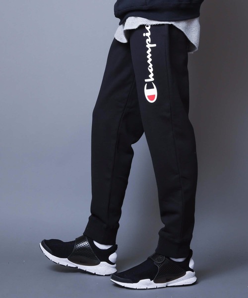 Champion(チャンピオン)の「【CHAMPION/チャンピオン】裏毛スクリプトロゴスウェットパンツ C3-Q203 テーパードシルエット ブランドロゴ(スウェットパンツ・メンズ・ブラック/グレー/チャコールグレー/ネイビー/ホワイト/ピンク/オフホワイト/オレンジ・LARGE/MEDIUM/X-LARGE/SMALL)」の12枚目の写真