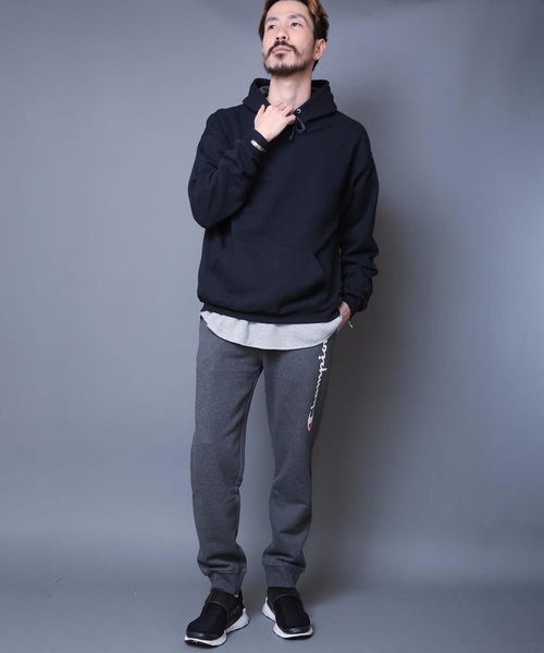 Champion(チャンピオン)の「【CHAMPION/チャンピオン】裏毛スクリプトロゴスウェットパンツ C3-Q203 テーパードシルエット ブランドロゴ(スウェットパンツ・メンズ・ブラック/グレー/チャコールグレー/ネイビー/ホワイト/ピンク/オフホワイト/オレンジ・LARGE/MEDIUM/X-LARGE/SMALL)」の15枚目の写真