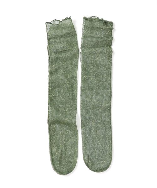 Fun & Daily（ファンアンドデイリー）の「F&D : ストレッチチュールソックス（ソックス/靴下・レディース・グリーン/ブラック/ネイビー・FREE）」の2枚目の写真