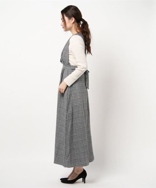 fifth（フィフス）の「チェックスカートコンビネゾン（つなぎ/オールインワン・レディース・ブラウン/グレー・SMALL/MEDIUM）」の10枚目の写真