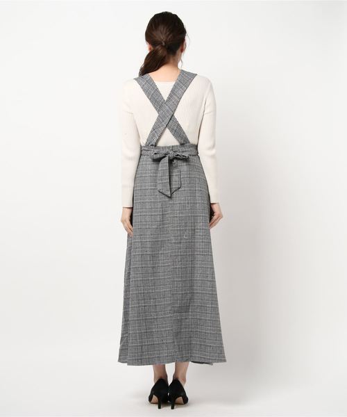 fifth（フィフス）の「チェックスカートコンビネゾン（つなぎ/オールインワン・レディース・ブラウン/グレー・SMALL/MEDIUM）」の12枚目の写真