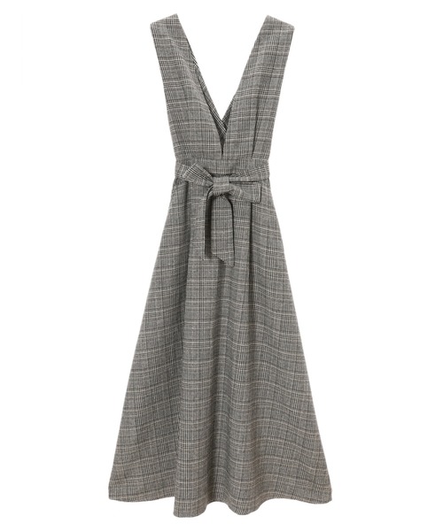 fifth（フィフス）の「チェックスカートコンビネゾン（つなぎ/オールインワン・レディース・ブラウン/グレー・SMALL/MEDIUM）」の7枚目の写真