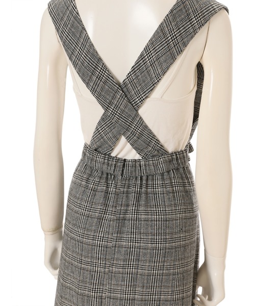 fifth（フィフス）の「チェックスカートコンビネゾン（つなぎ/オールインワン・レディース・ブラウン/グレー・SMALL/MEDIUM）」の6枚目の写真