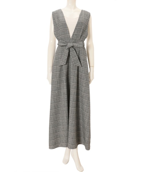 fifth（フィフス）の「チェックスカートコンビネゾン（つなぎ/オールインワン・レディース・ブラウン/グレー・SMALL/MEDIUM）」の8枚目の写真