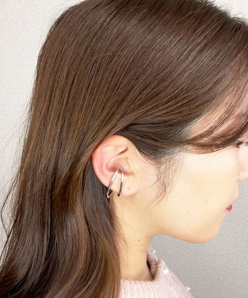 BROTHERHOOD（ブラザーフッド）の「【earyear】メタルWライン片耳イヤーカフ（イヤーカフ・レディース・シルバー/ゴールド/その他2/その他3/その他4/その他1/その他6/その他7/その他8/その他9/その他10/A/B/C/D/E/F/その他5/I/J/H/G・FREE）」の19枚目の写真