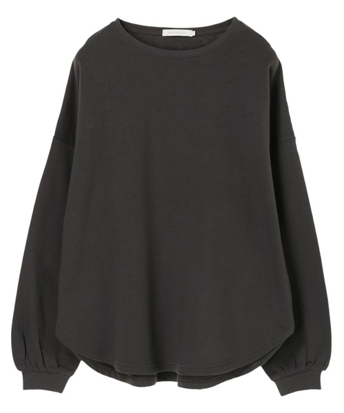 AMERICAN HOLIC（アメリカンホリック）の「ラウンドヘムＢＩＧ裏毛プルオーバー＊（Tシャツ/カットソー・レディース・チャコールグレー/ベージュ・MEDIUM/LARGE）」の3枚目の写真