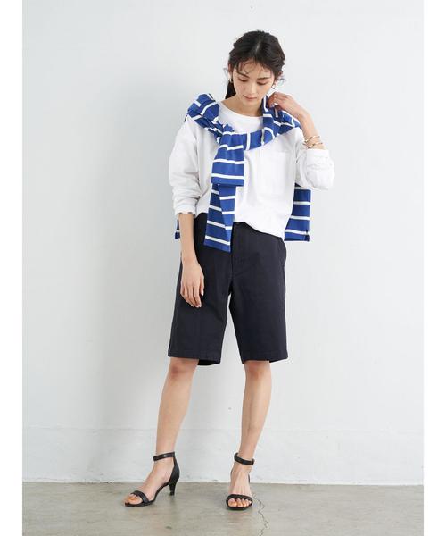 CRAFT STANDARD BOUTIQUE（クラフトスタンダードブティック）の「ツイルストレッチショートパンツ（その他パンツ・レディース・チャコールグレー/ベージュ/ネイビー・LL/S/M/L）」の14枚目の写真