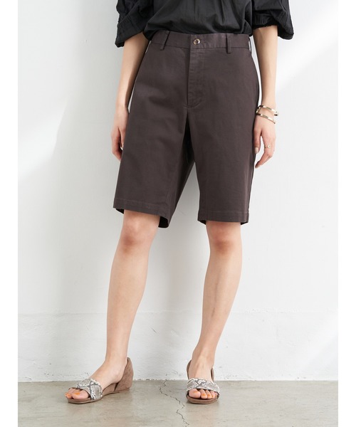 CRAFT STANDARD BOUTIQUE（クラフトスタンダードブティック）の「ツイルストレッチショートパンツ（その他パンツ・レディース・チャコールグレー/ベージュ/ネイビー・LL/S/M/L）」の4枚目の写真