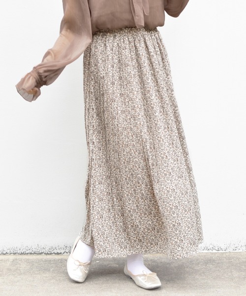 PairPair（ペアペア）の「花柄プリーツスカート（スカート・レディース・アイボリー/ブラック/ベージュ/ブルー・FREE）」の19枚目の写真