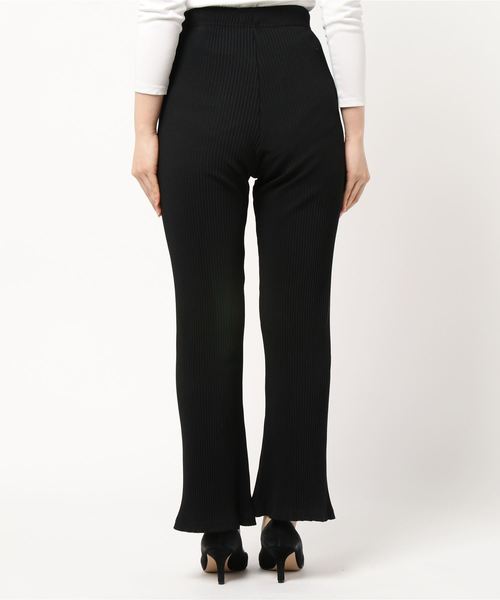 KOBE LETTUCE（コウベレタス）の「細リブカットソーワイドパンツ（その他パンツ・レディース・ライトブルー/ブラック/オフホワイト・FREE）」の5枚目の写真