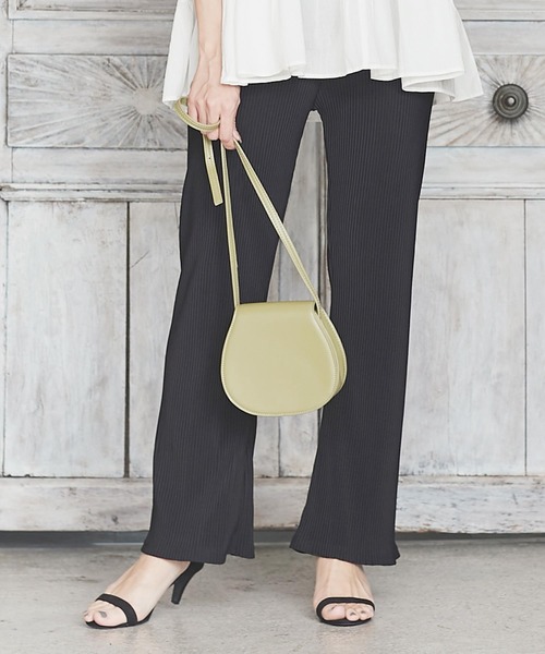 KOBE LETTUCE（コウベレタス）の「細リブカットソーワイドパンツ（その他パンツ・レディース・ライトブルー/ブラック/オフホワイト・FREE）」の3枚目の写真