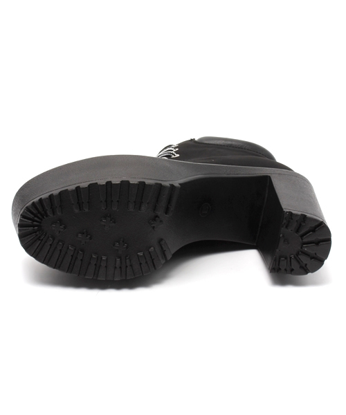 WEGO（ウィゴー）の「WEGO/タンクヒールブーツ（ブーツ・レディース・ブラック/キャメル・LARGE/MEDIUM）」の8枚目の写真