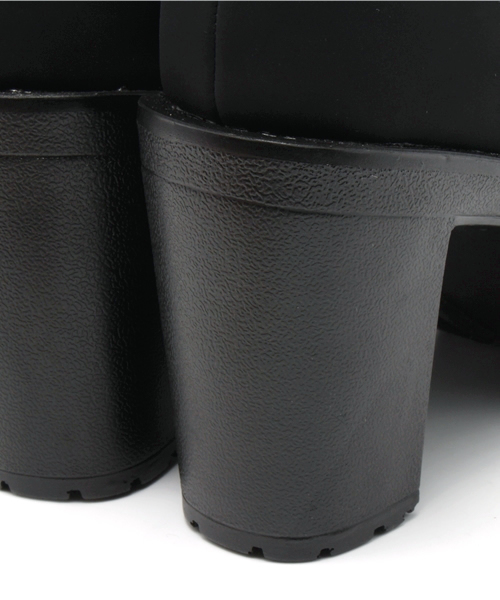 WEGO（ウィゴー）の「WEGO/タンクヒールブーツ（ブーツ・レディース・ブラック/キャメル・LARGE/MEDIUM）」の3枚目の写真