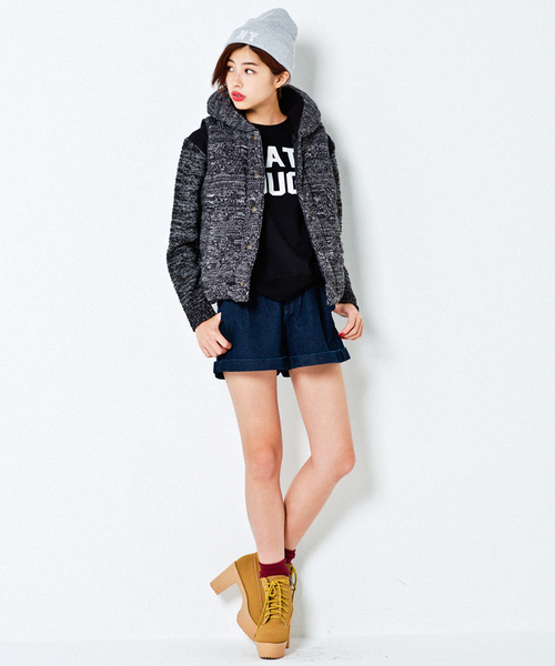 WEGO（ウィゴー）の「WEGO/タンクヒールブーツ（ブーツ・レディース・ブラック/キャメル・LARGE/MEDIUM）」の14枚目の写真