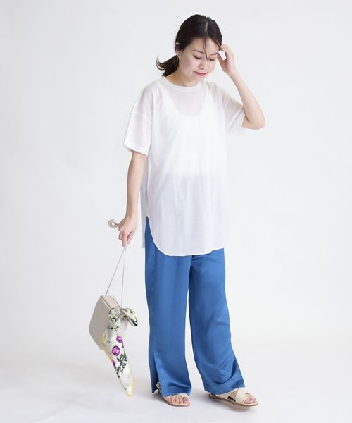 SHIPS(シップス)の「サテンパンツ(その他パンツ・レディース・オフホワイト/ベージュ系その他/ロイヤルブルー/レンガ・ONE SIZE)」の15枚目の写真