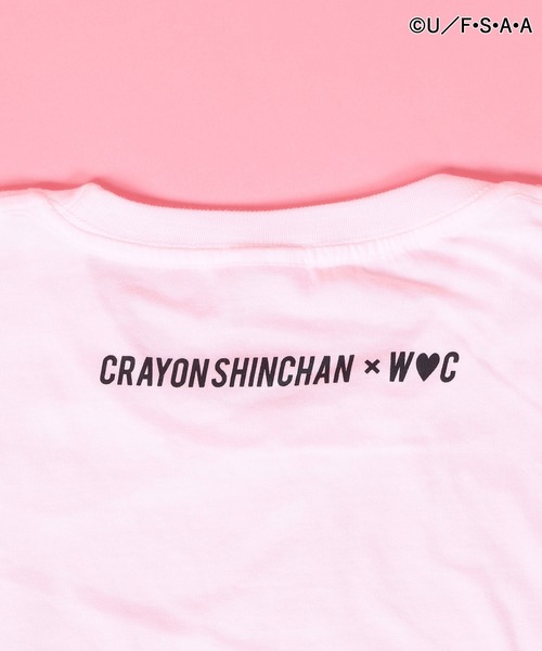 トモダチ刺繍ｔシャツ Tシャツ カットソー Wc ダブル Wc Wc ダブル クレヨンしんちゃんコラボ シー のファッション トップス セール