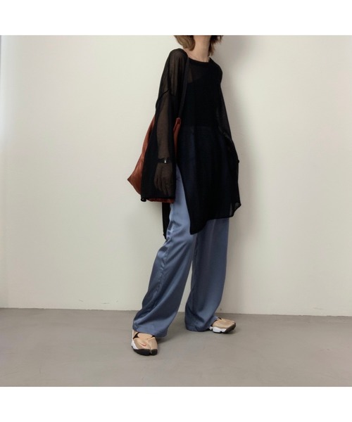 CFT.（シフト）の「CFT. Summer knit sheer PO（ニット/セーター・レディース・ブラック/アイボリー/ミント/ブルー・FREE）」の5枚目の写真