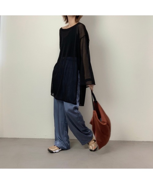 CFT.（シフト）の「CFT. Summer knit sheer PO（ニット/セーター・レディース・ブラック/アイボリー/ミント/ブルー・FREE）」の8枚目の写真