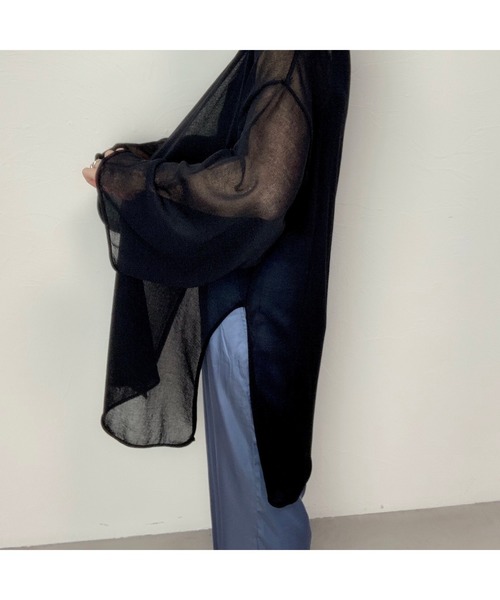 CFT.（シフト）の「CFT. Summer knit sheer PO（ニット/セーター・レディース・ブラック/アイボリー/ミント/ブルー・FREE）」の10枚目の写真