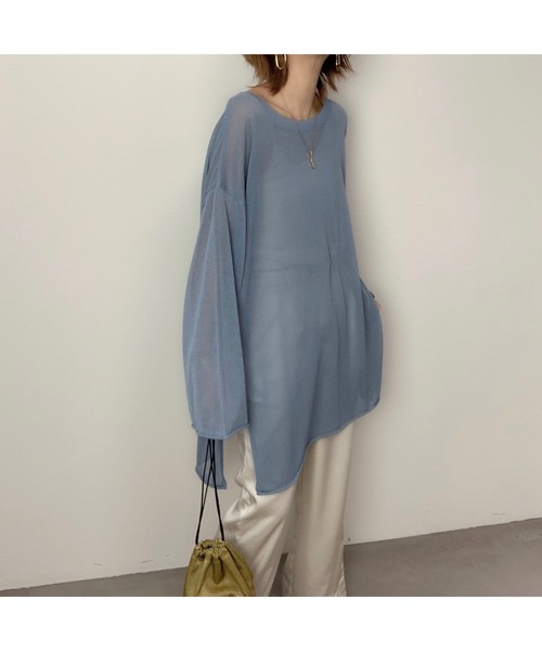 CFT.（シフト）の「CFT. Summer knit sheer PO（ニット/セーター・レディース・ブラック/アイボリー/ミント/ブルー・FREE）」の12枚目の写真