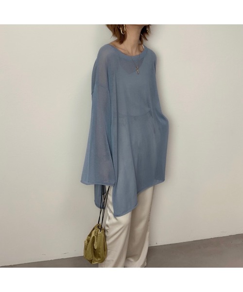 CFT.（シフト）の「CFT. Summer knit sheer PO（ニット/セーター・レディース・ブラック/アイボリー/ミント/ブルー・FREE）」の14枚目の写真