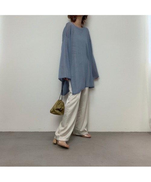 CFT.（シフト）の「CFT. Summer knit sheer PO（ニット/セーター・レディース・ブラック/アイボリー/ミント/ブルー・FREE）」の16枚目の写真