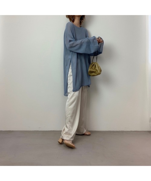 CFT.（シフト）の「CFT. Summer knit sheer PO（ニット/セーター・レディース・ブラック/アイボリー/ミント/ブルー・FREE）」の17枚目の写真