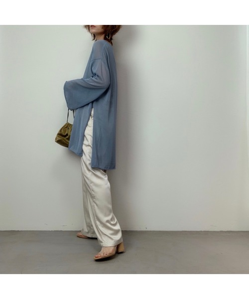 CFT.（シフト）の「CFT. Summer knit sheer PO（ニット/セーター・レディース・ブラック/アイボリー/ミント/ブルー・FREE）」の18枚目の写真