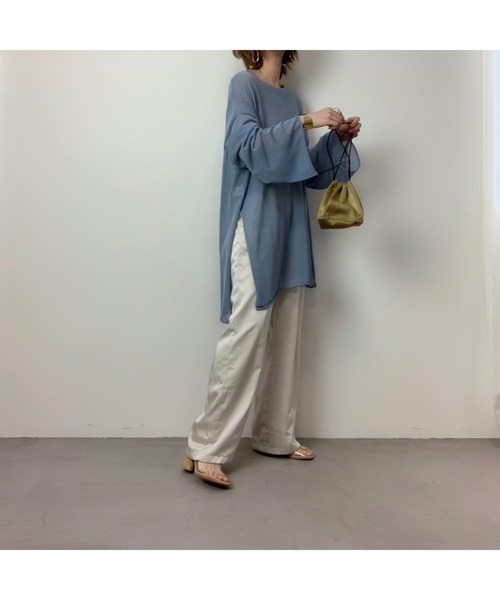 CFT.（シフト）の「CFT. Summer knit sheer PO（ニット/セーター・レディース・ブラック/アイボリー/ミント/ブルー・FREE）」の19枚目の写真