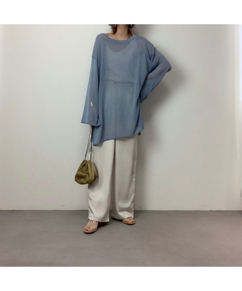 CFT.（シフト）の「CFT. Summer knit sheer PO（ニット/セーター・レディース・ブラック/アイボリー/ミント/ブルー・FREE）」の22枚目の写真