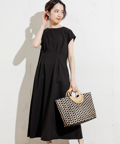 natural couture（ナチュラルクチュール）の「フロント釦ノースリーブワンピース Sサイズ（ワンピース・レディース・ブラック/ベージュ/グリーン/モカ/ストライプ/ブラック系その他/レンガ・SMALL）」の2枚目の写真