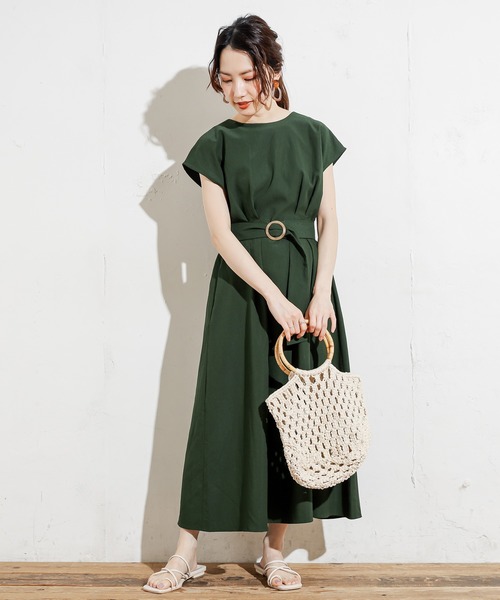 natural couture（ナチュラルクチュール）の「フロント釦ノースリーブワンピース Sサイズ（ワンピース・レディース・ブラック/ベージュ/グリーン/モカ/ストライプ/ブラック系その他/レンガ・SMALL）」の17枚目の写真