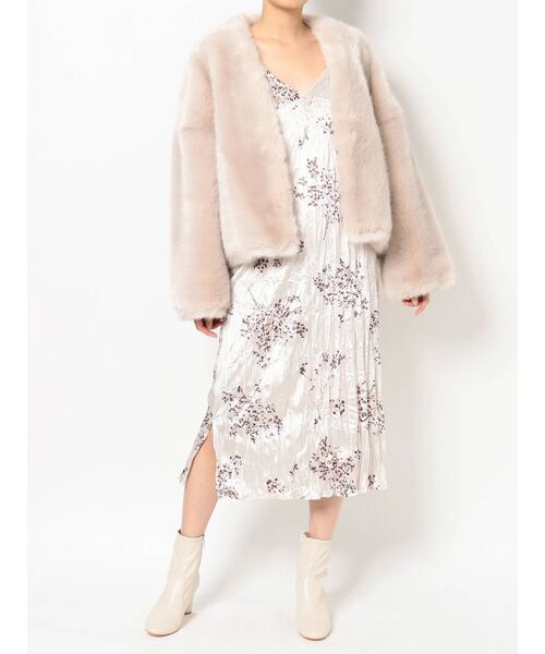 MERCURYDUO（マーキュリーデュオ）の「エコファーコクーンコート（その他アウター・レディース・ベージュ/ブラウン・FREE）」の13枚目の写真